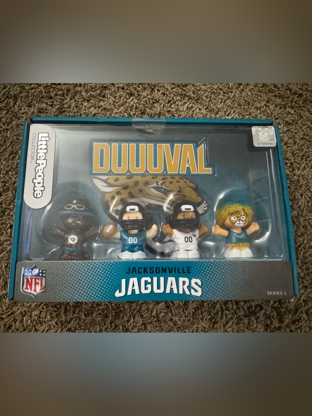 Little People Jacksonville Jaguars Collector Figurine Set in Teal and Gold